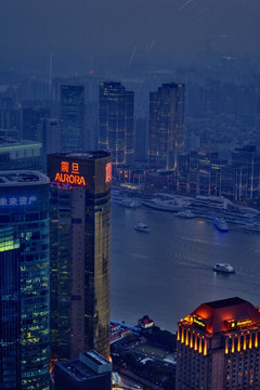 上海夜景 流星雨