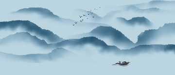 水墨山水意境畫(huà)