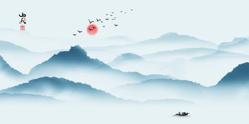 意境山水禪意水墨
