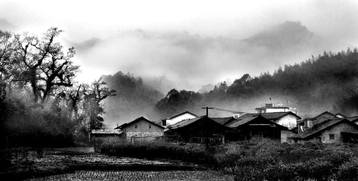 水墨乡村