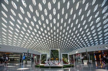 宝安机场 机场大厅 蜂窝形状