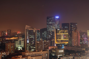 广州珠江新城建筑风光夜景