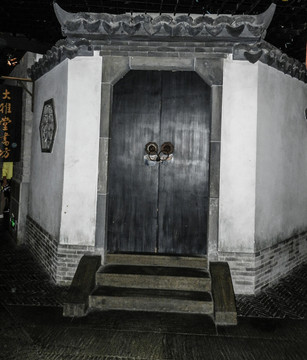 老上海民居 木门 徽派建筑