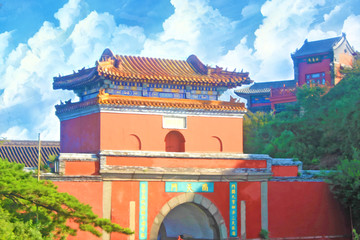 南天門(mén)插畫(huà)