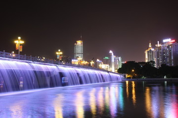 南宁城市风光夜景