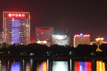 南宁城市风光夜景