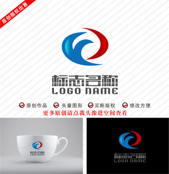 YQ字母FQ標(biāo)志飛鳥logo