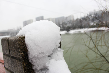 暖冬雪景