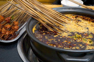 火锅串串 竹签串串香火锅