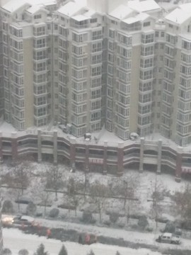 西安 雪景 城市 北郊