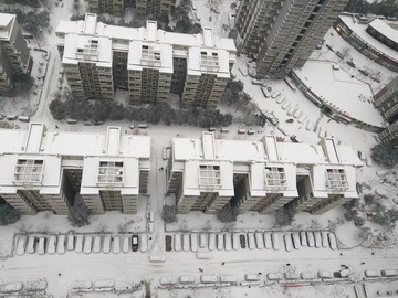 西安 雪景 城市 北郊