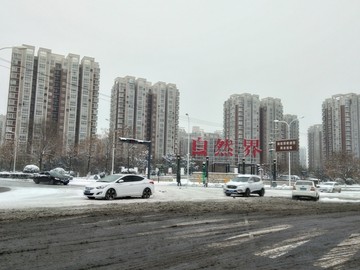 西安 北郊 北辰大道周边 雪景