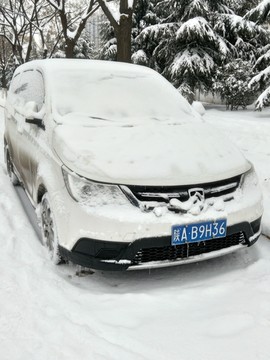 西安 北郊 北辰大道周边 雪景