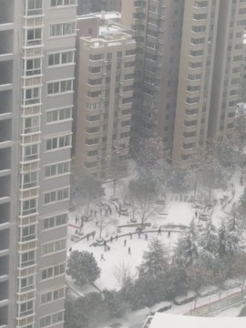 西安 北郊 北辰大道周边 雪景