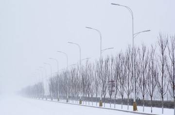 下雪的街道