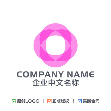 绽放的花朵抽象LOGO