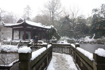 雨花台雪景