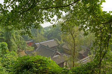 合川钓鱼城 飞来寺俯瞰