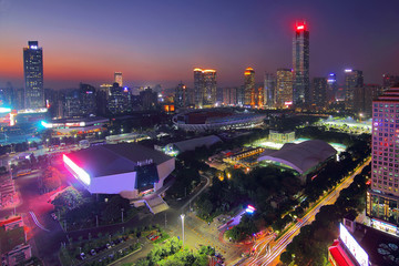 广州城市风光夜景