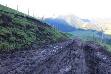 泥泞的山路