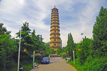 许昌塔 古镇 文峰塔 仿古建筑