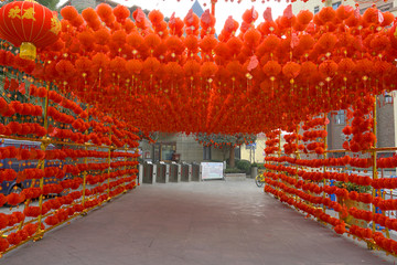 红灯笼装饰 中国红灯笼