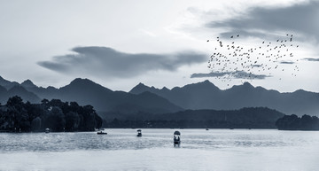 水墨画山水风光