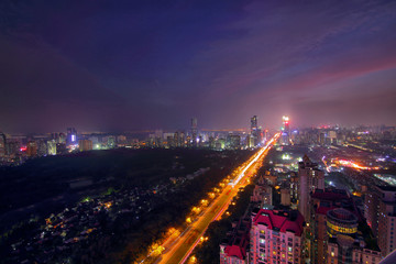 深圳福田中心区建筑风光夜景