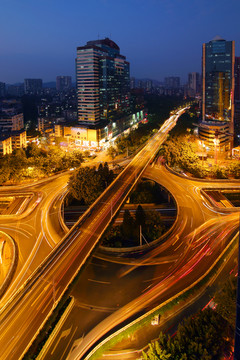 广州环市东路区庄立交夜景