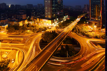 广州环市东路区庄立交夜景