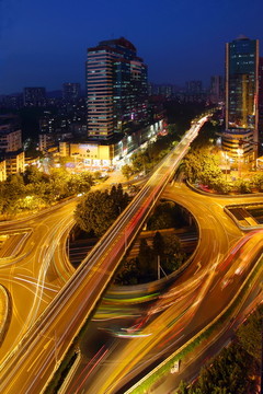 广州环市东路区庄立交夜景