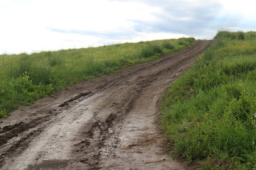 泥泞的田间小路