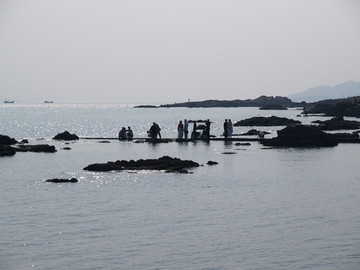 秋天的青岛第二海水浴场