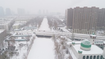 雪中的溏徕渠