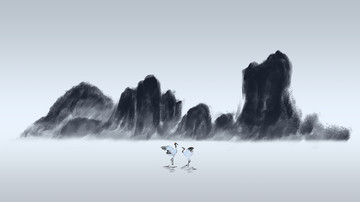 新中式寫意水墨畫