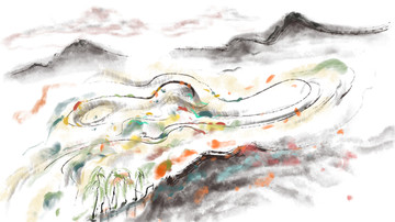 新中式寫(xiě)意水墨畫(huà)