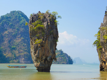 攀牙湾 海上巨石 海中巨石