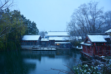 古建筑雪景