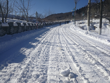雪中的乡村公路 乡村公路
