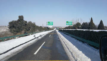 雪中的高速公路 高速公路