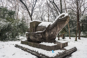 灵谷景区雪景