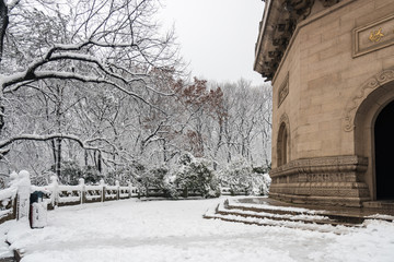 灵谷景区雪景