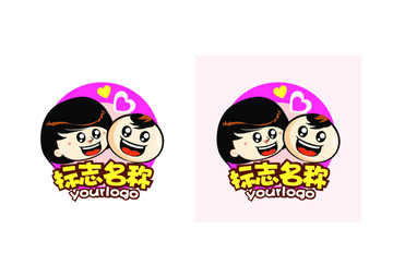 母嬰用品卡通標(biāo)志