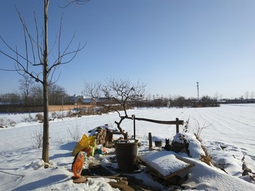 富平县农村雪景