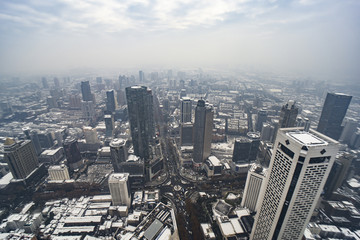 南京城市雪景