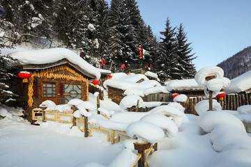 黑龙江雪乡 中国雪乡 双峰林场