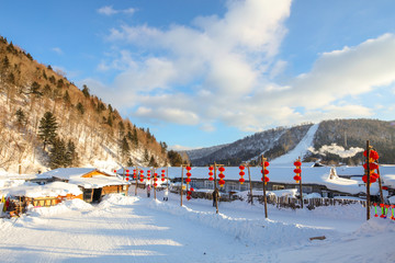 黑龙江雪乡 中国雪乡 雪房子