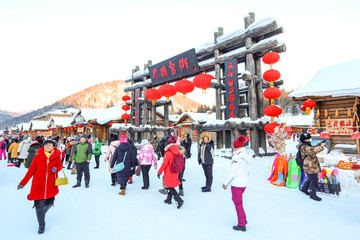 黑龙江雪乡 中国雪乡 双峰林场