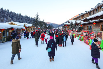 黑龙江雪乡 中国雪乡 双峰林场