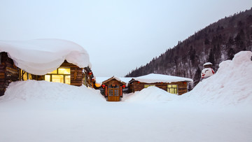 黑龙江雪乡 中国雪乡 双峰林场